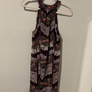 Francesca’s halter burgundy white floral dress NWT 5G